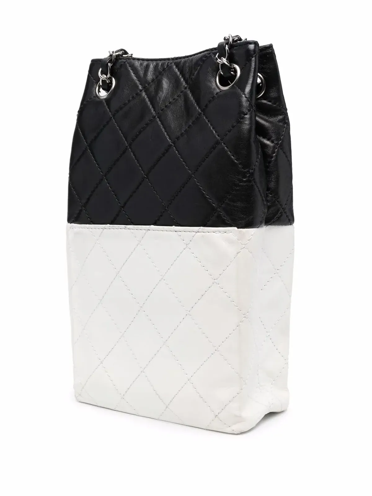 CHANEL ビンテージ 2008-2009 バイカラー CCロゴ ショルダーバッグ - 画像3