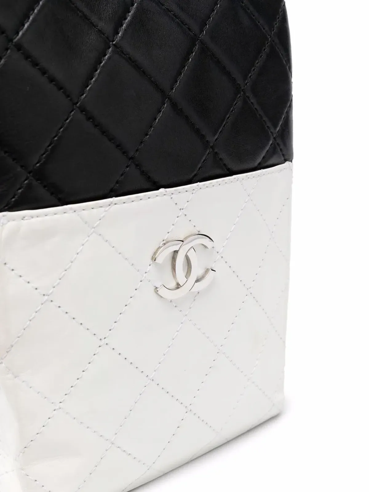 CHANEL ビンテージ 2008-2009 バイカラー CCロゴ ショルダーバッグ - 画像4