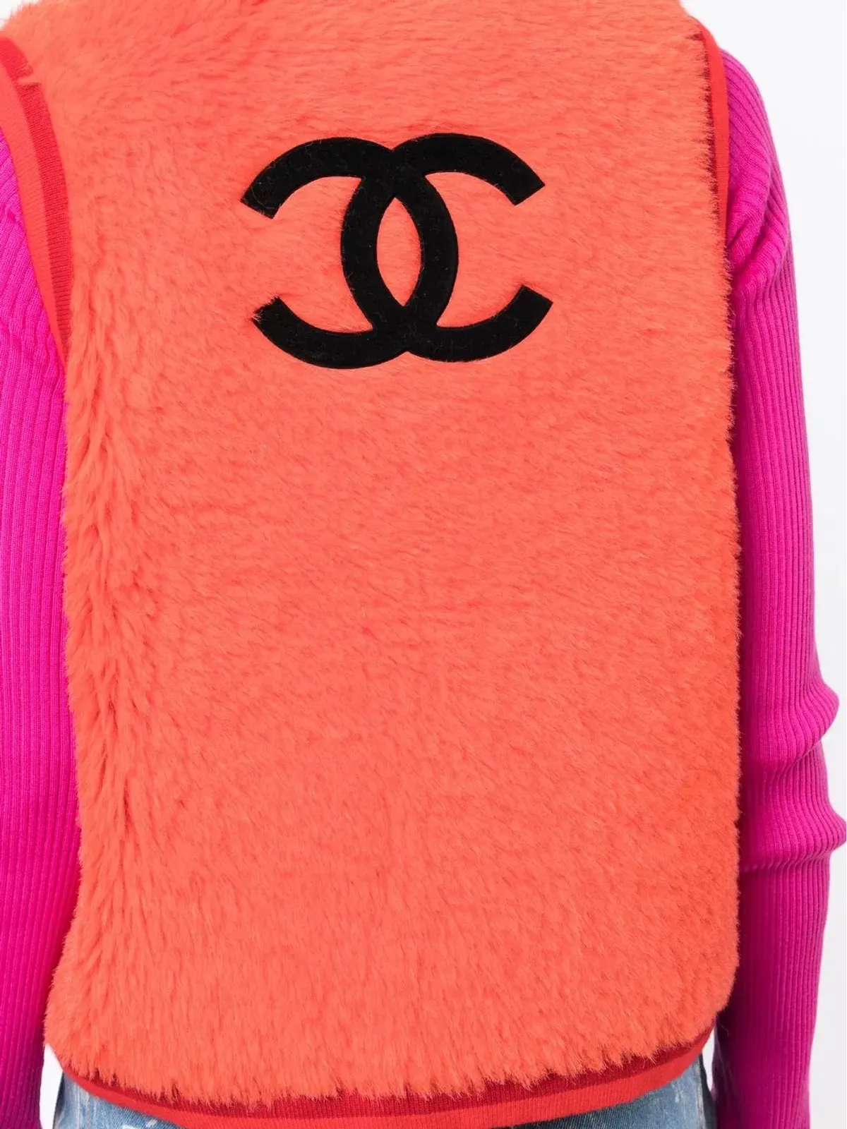 CHANEL Pre-Owned 1994 CCロゴ刺繍ベスト - 画像5