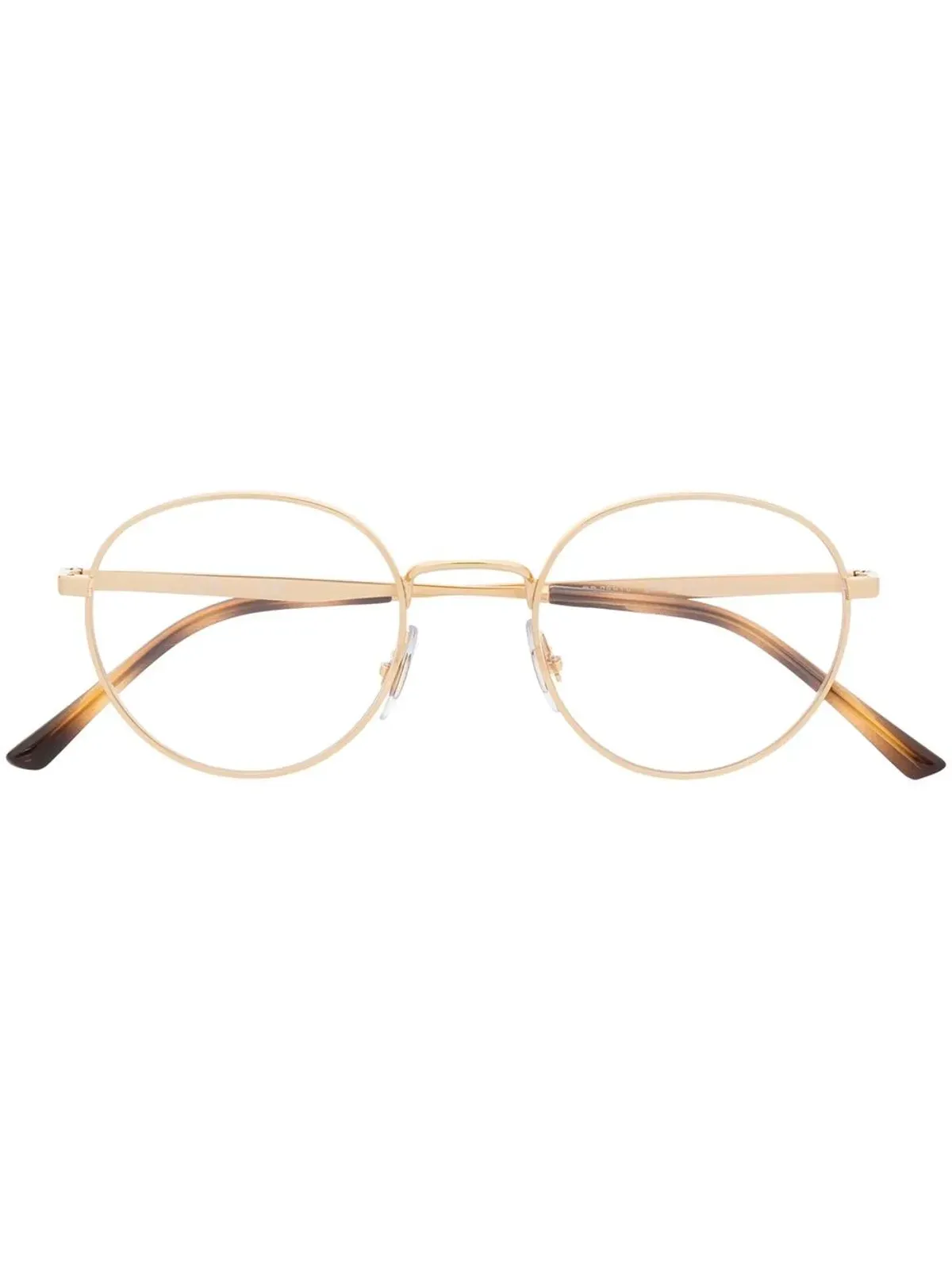 Ray-Ban ポリッシュドエフェクト・ラウンドフレーム眼鏡 - ゴールド - 画像1