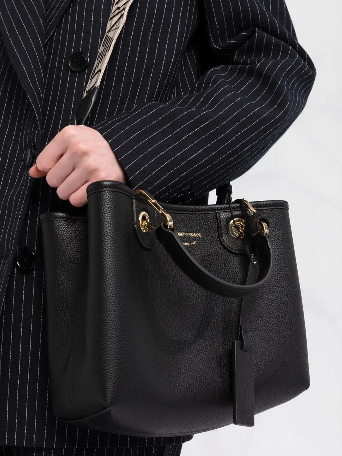 Emporio Armani ロゴタグ トートバッグ - 画像3