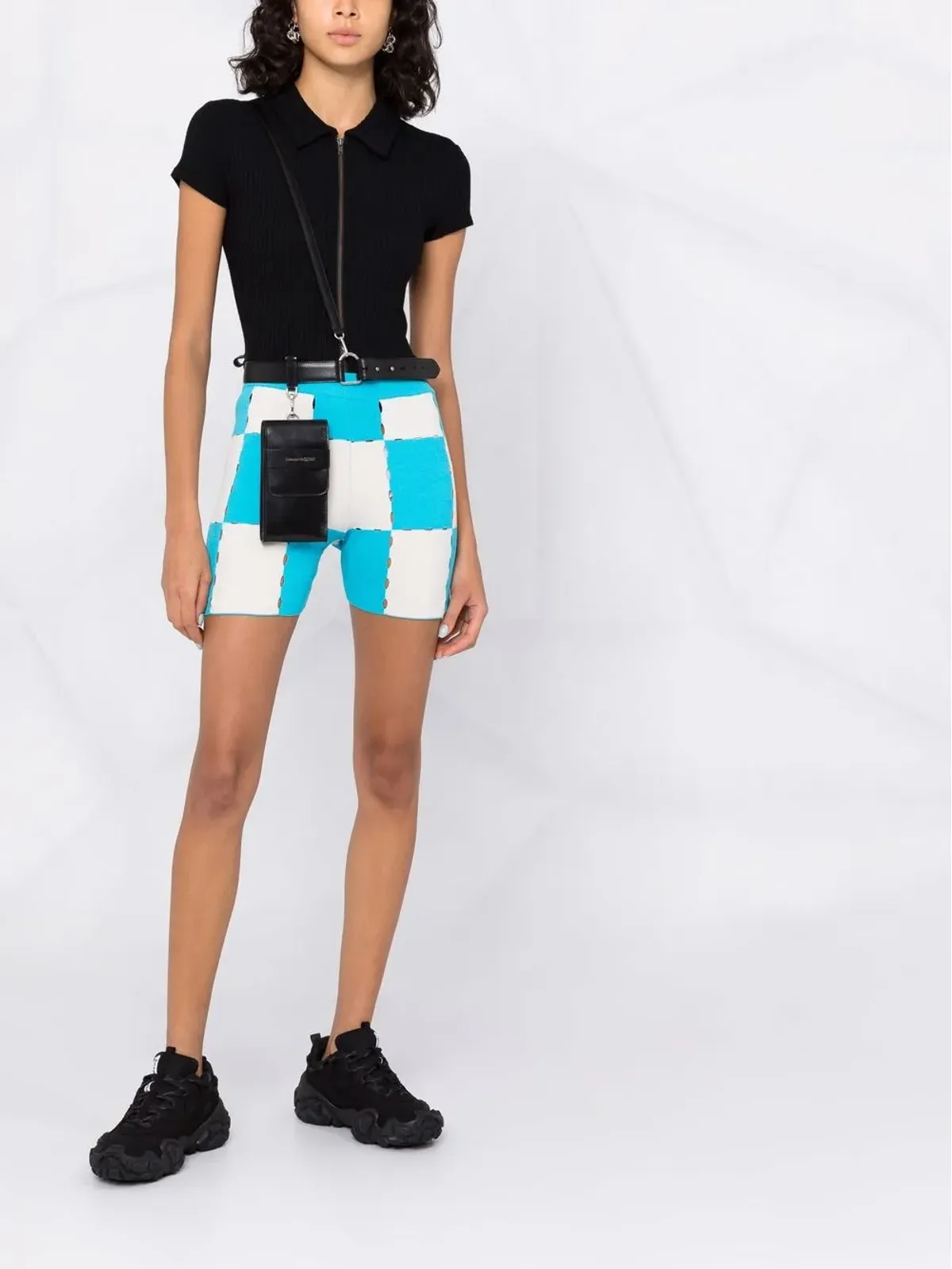 Jacquemus パッチワークチェックショーツ - 画像2