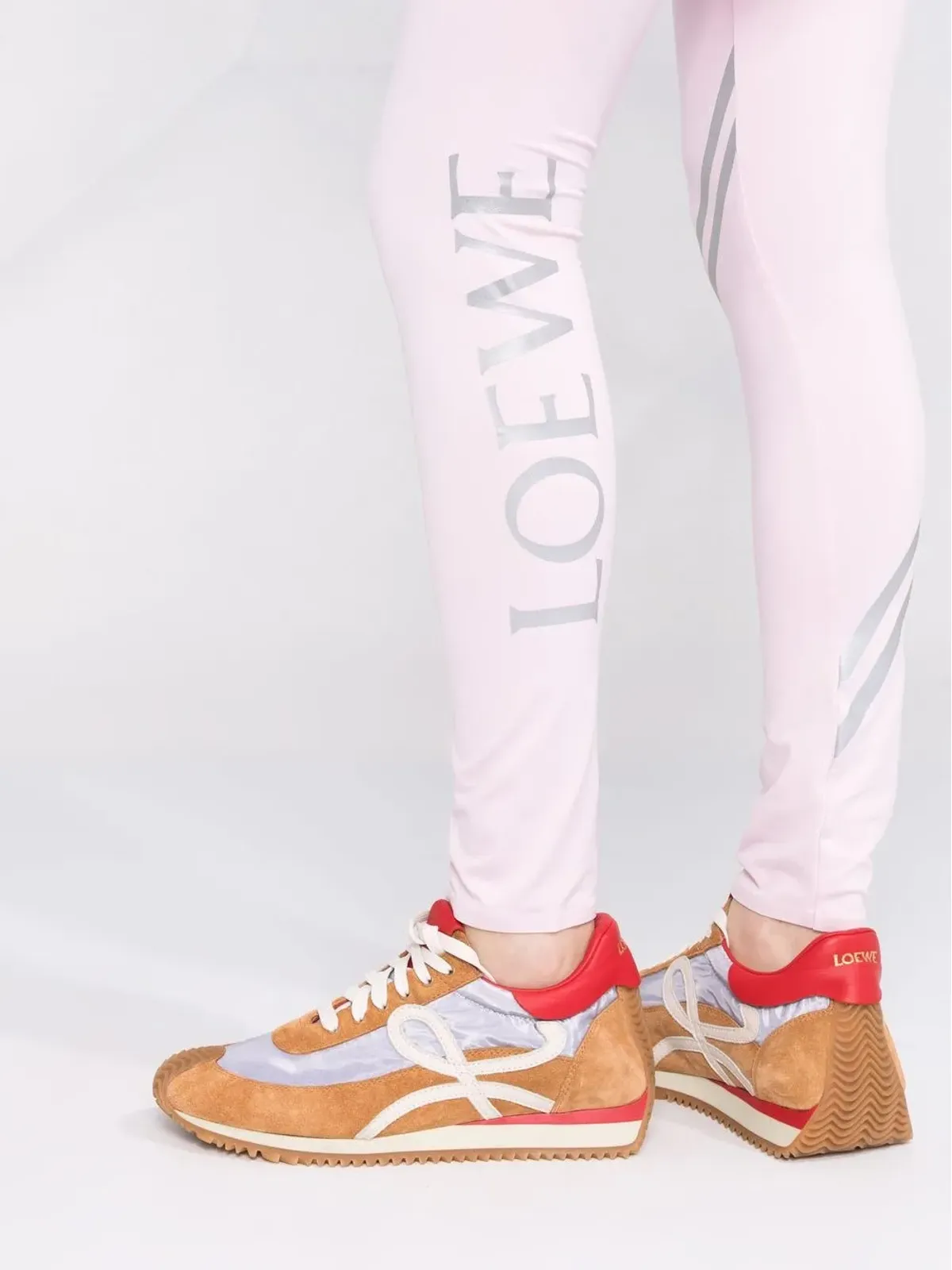 LOEWE ロゴプリント ストレッチ レギンス - ピンク - 画像5