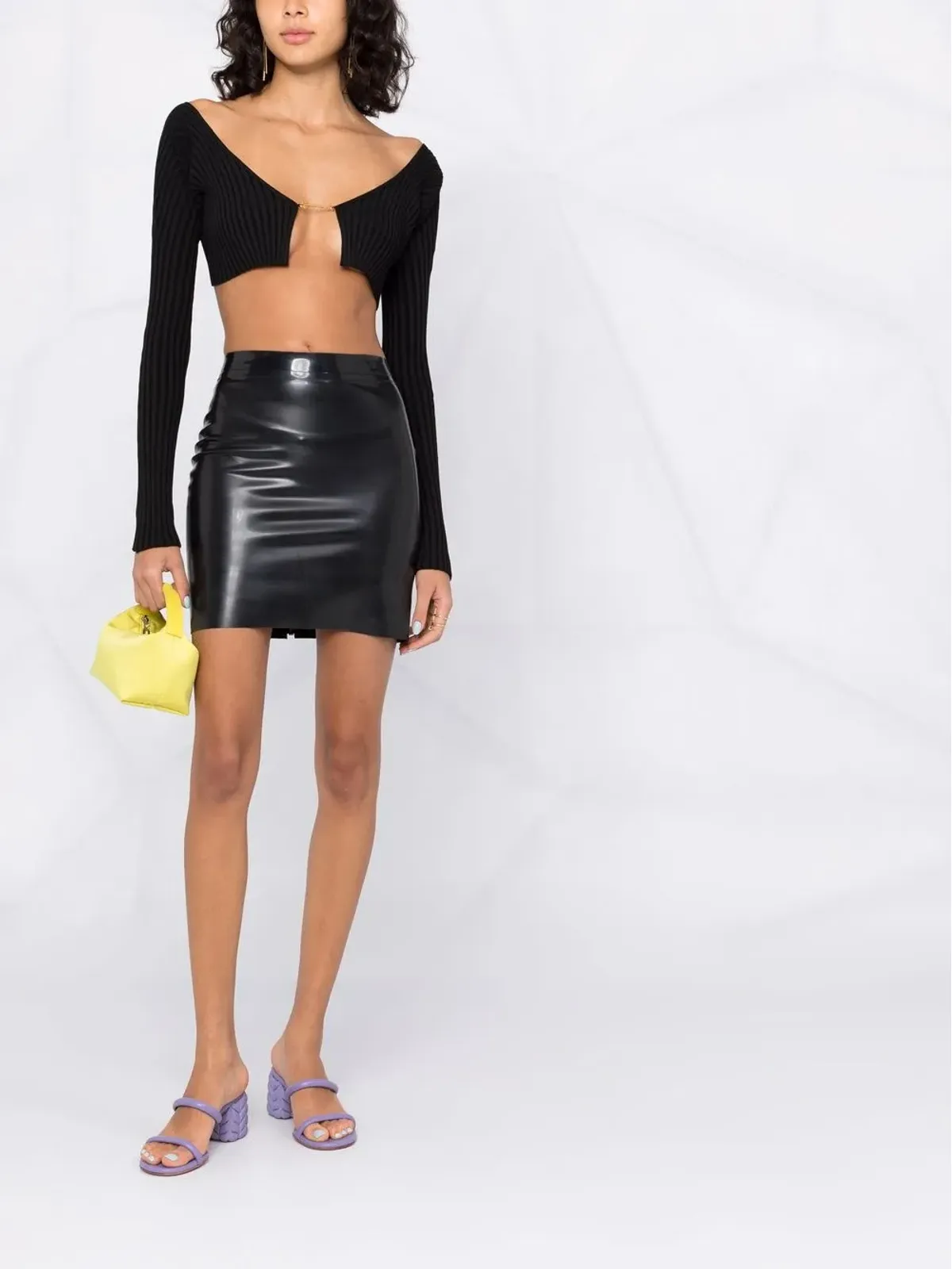 Jacquemus ラ・メール プラル クロップドカーディガン ブラック - 画像2