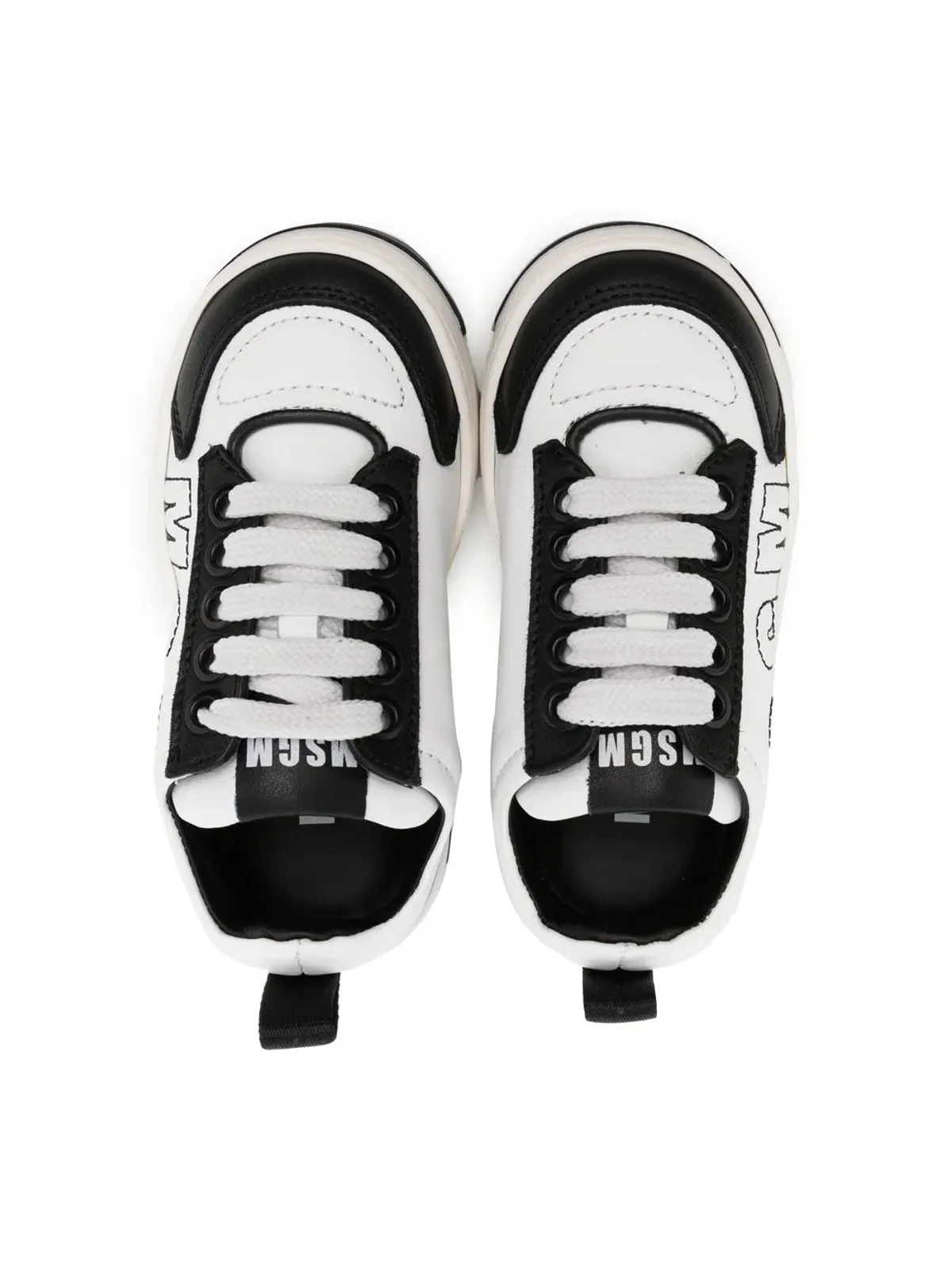 MSGM Kids ロゴプリント レースアップスニーカー - ホワイト - 画像3