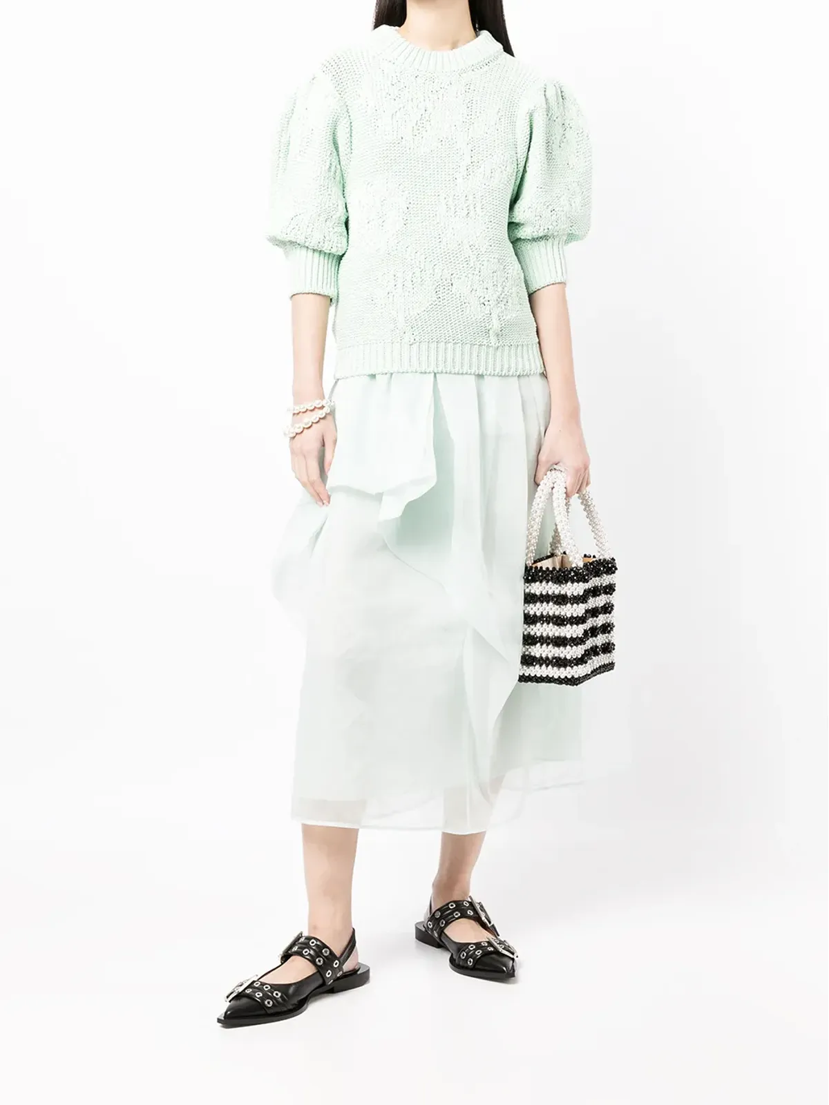 Cecilie Bahnsen オーガニックコットン チャンキー・ニット ジャンパー - 画像2