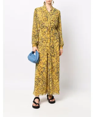 DVF Diane von Furstenberg ベルト付き蛇柄マキシドレス - サムネイル2