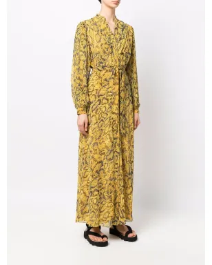 DVF Diane von Furstenberg ベルト付き蛇柄マキシドレス - サムネイル3