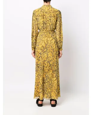 DVF Diane von Furstenberg ベルト付き蛇柄マキシドレス - サムネイル4