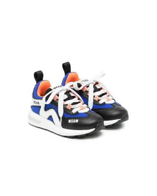 MSGM Kids カラーブロック・パネルドスニーカー ブルー - サムネイル1