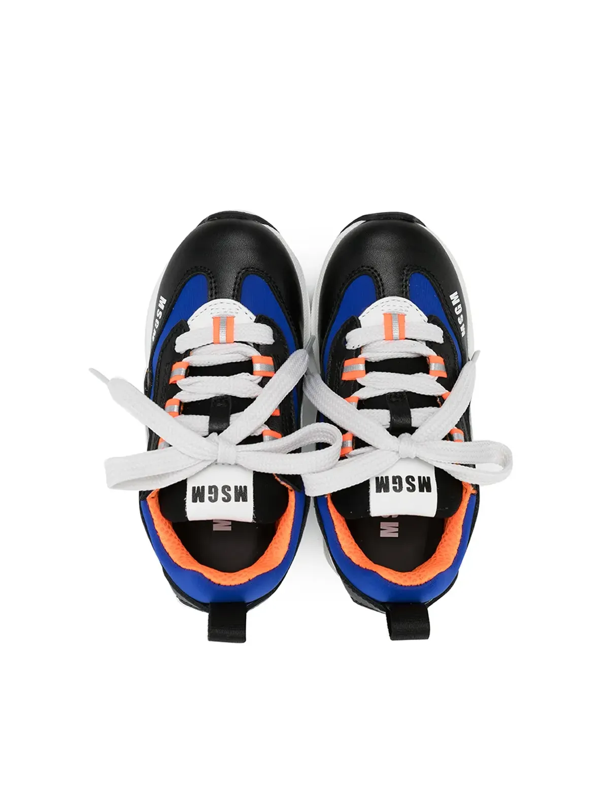 MSGM Kids カラーブロック・パネルドスニーカー ブルー - 画像3