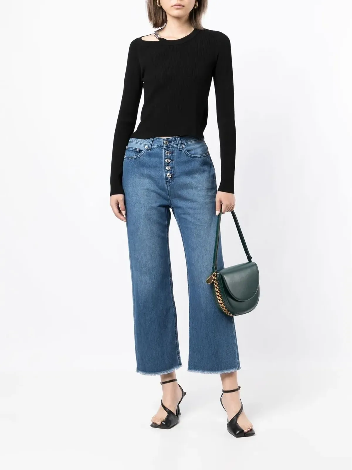 Michael Kors Selma ハイライズ クロップドジーンズ - 画像2