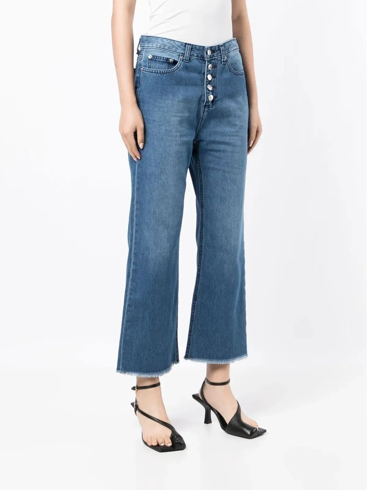 Michael Kors Selma ハイライズ クロップドジーンズ - 画像3
