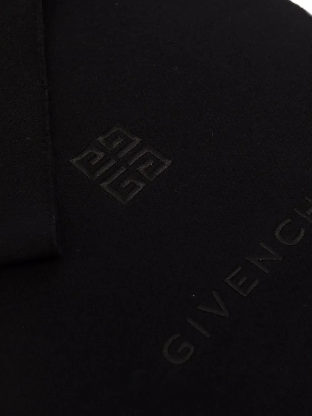 Givenchy グレカ刺繍 ウールカシミヤ スカーフ - 画像3