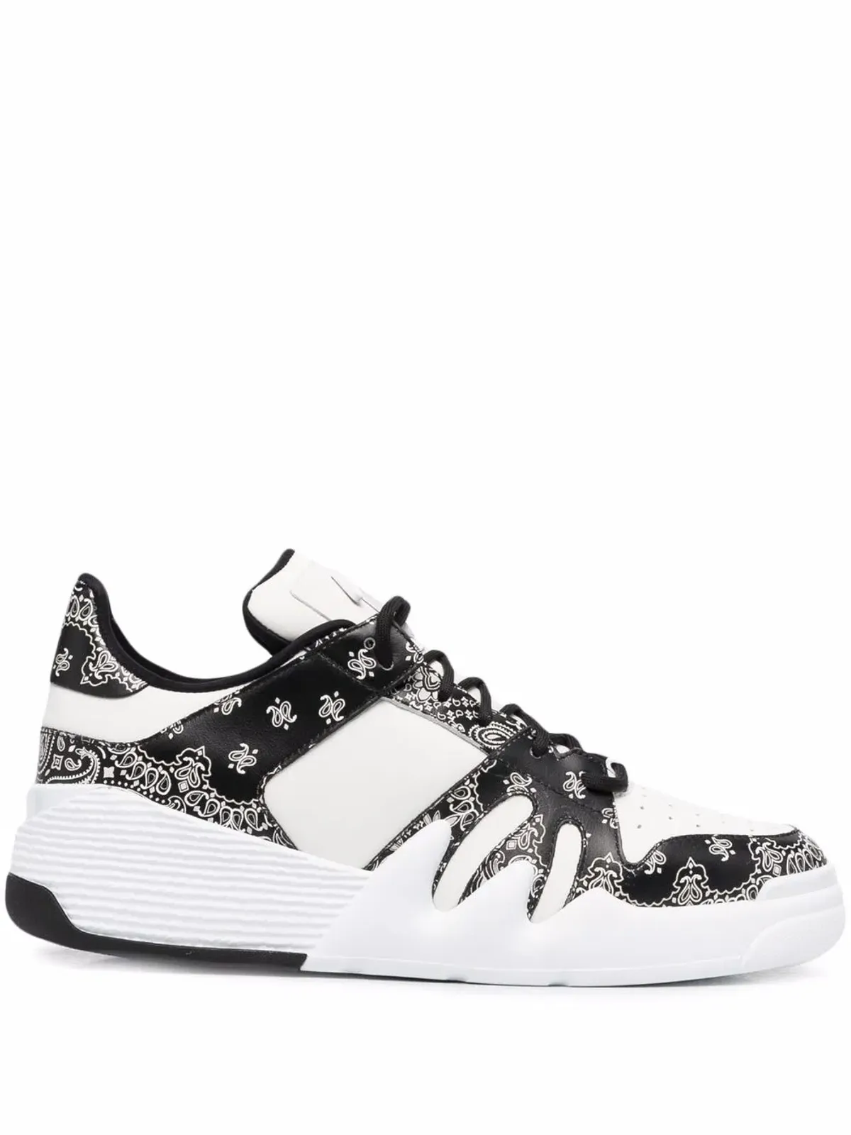 Giuseppe Zanotti bandana-print low-top sneakers - White - 画像1