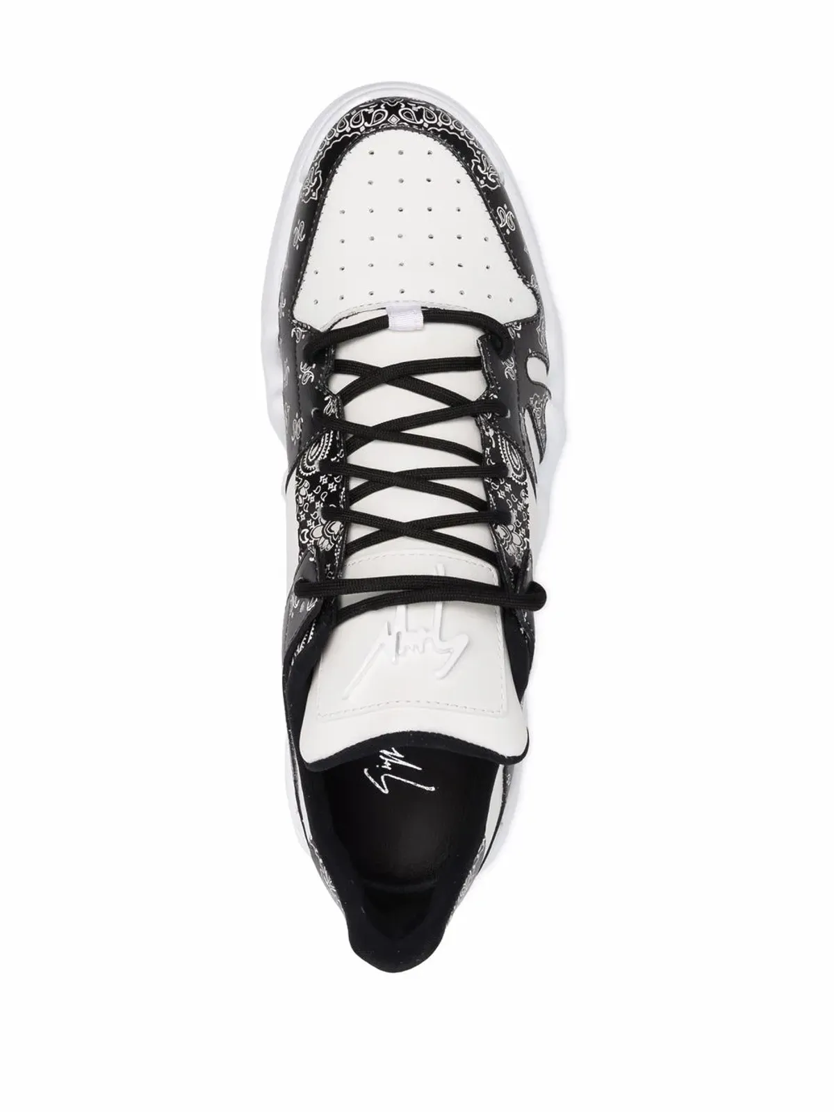 Giuseppe Zanotti bandana-print low-top sneakers - White - 画像4