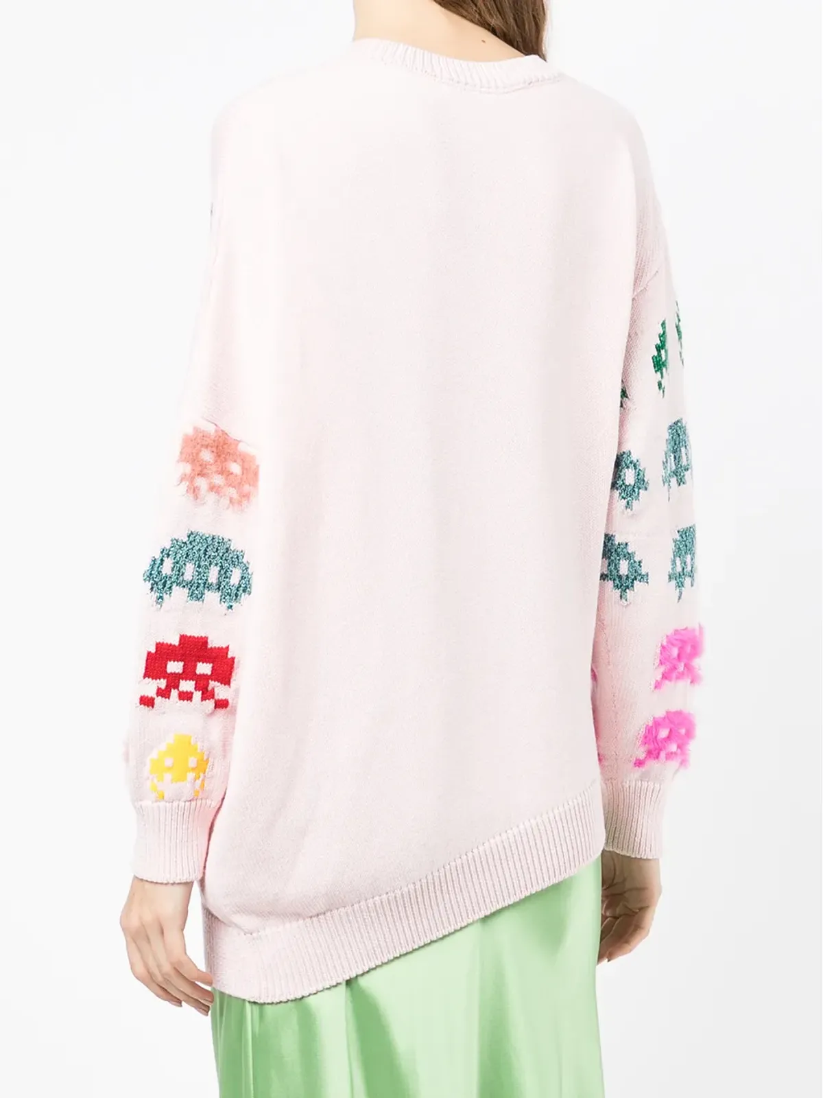 Stella McCartney インターシャ編み アシンメトリックセーター - 画像4