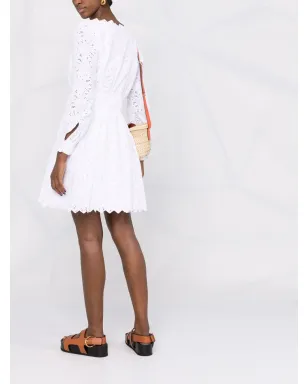 Michael Michael Kors ブロderie anglaise コットン ドレス - ホワイト - サムネイル4