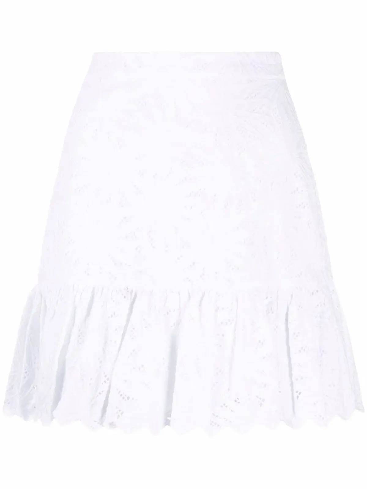 Michael Michael Kors 花柄レース付きコットンスカート - White - 画像1