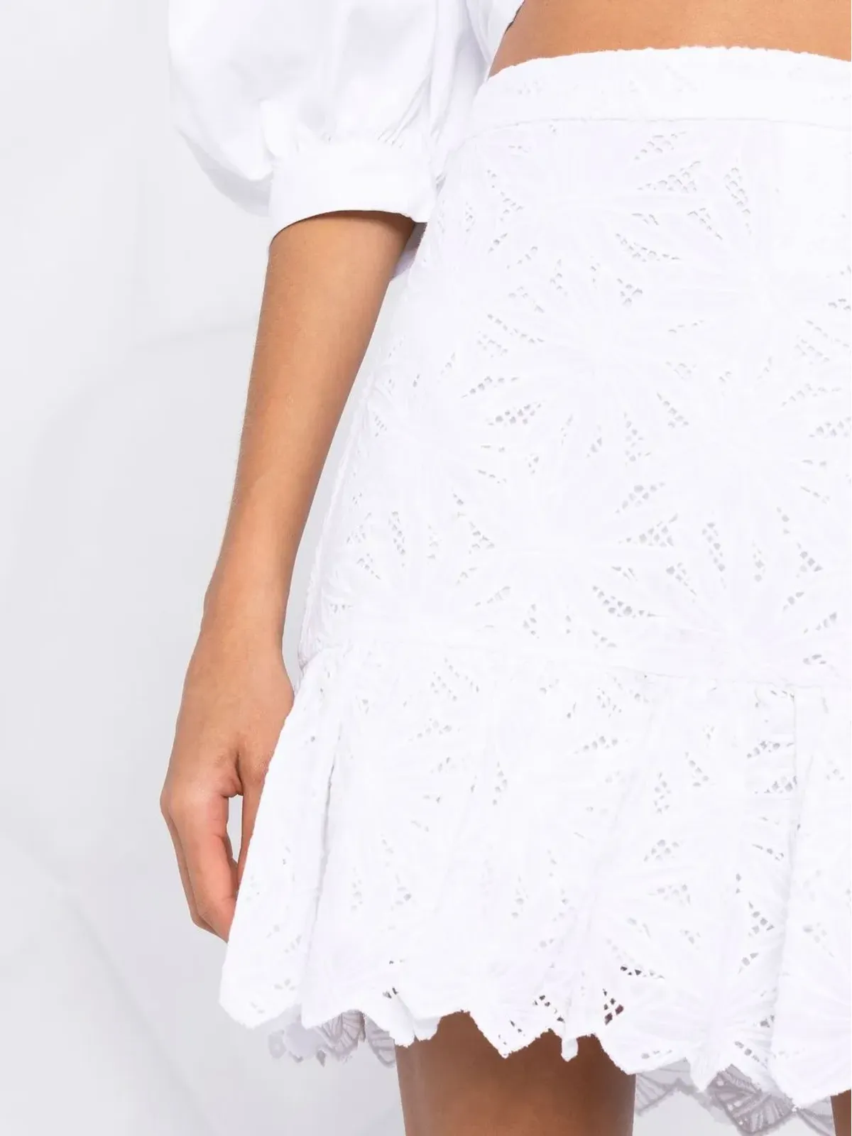 Michael Michael Kors 花柄レース付きコットンスカート - White - 画像3