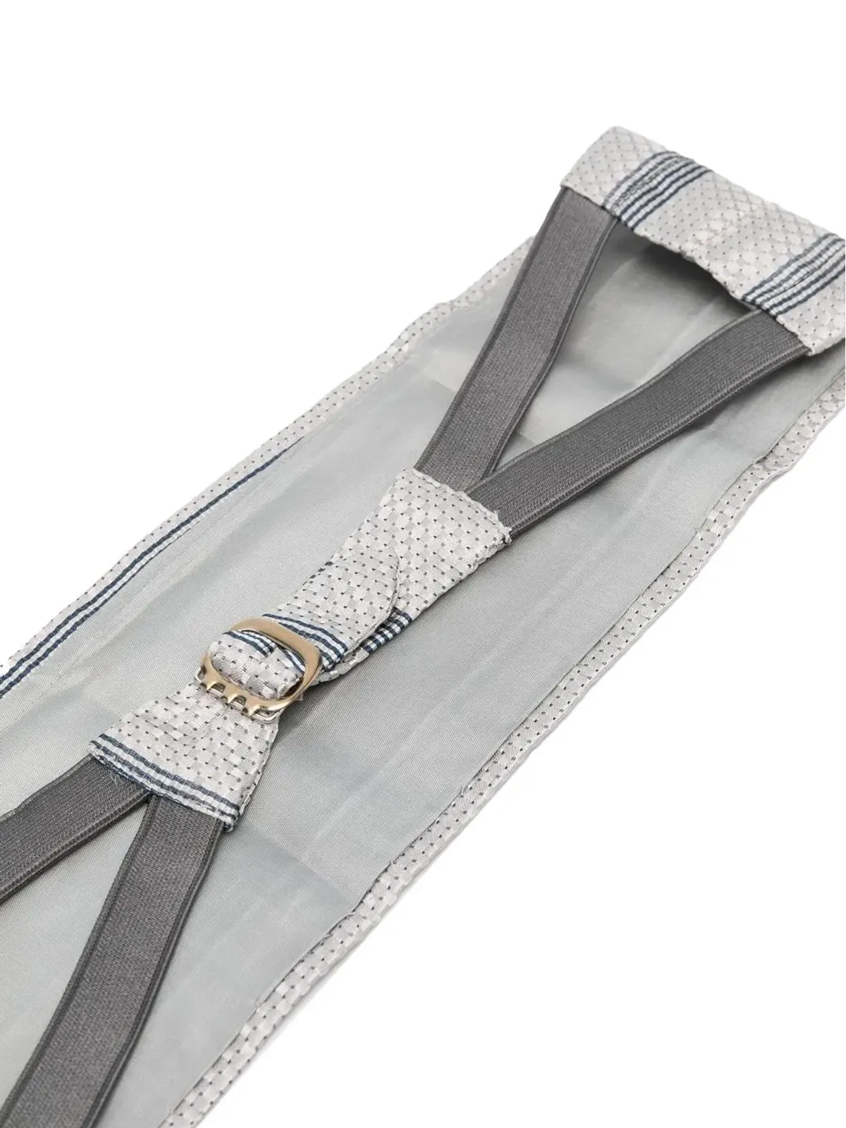 Versace Pre-Owned ストライプ柄シルクカマーンド - 画像2
