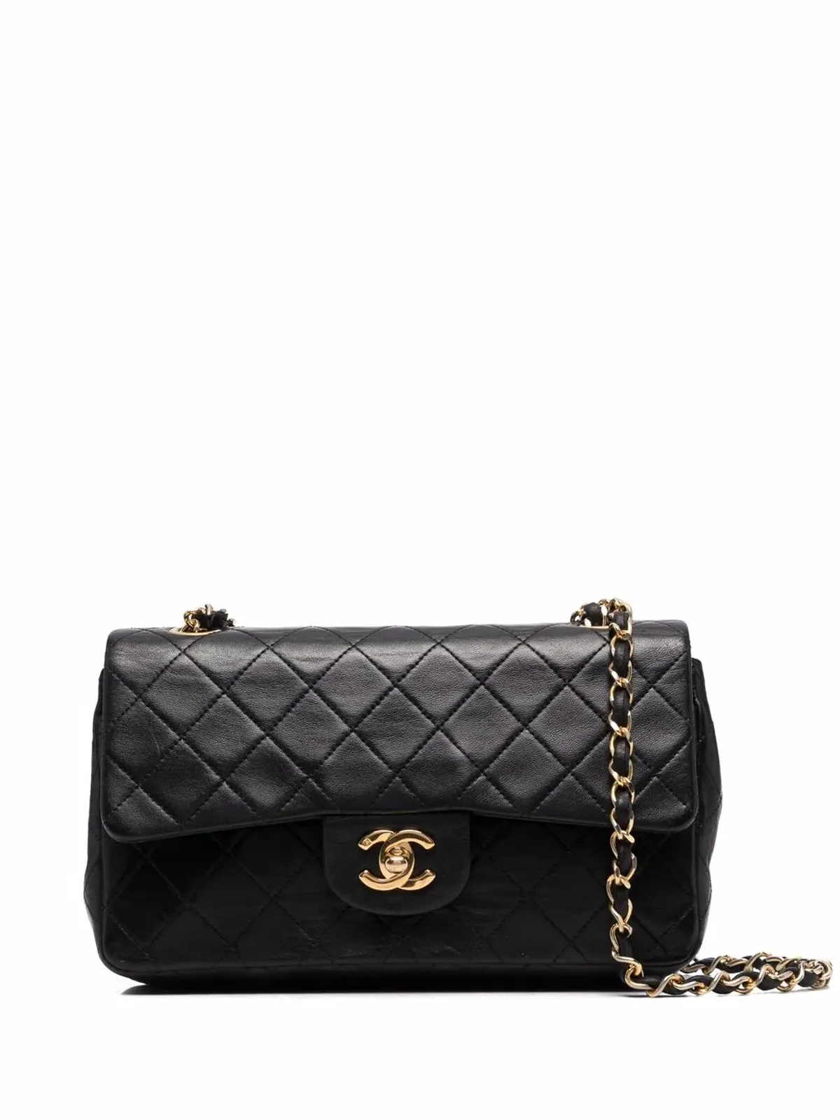 CHANEL Pre-Owned 小型ダブルフラップショルダーバッグ - ブラック - 画像1