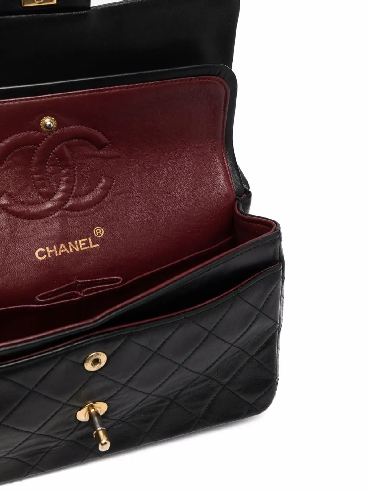 CHANEL Pre-Owned 小型ダブルフラップショルダーバッグ - ブラック - 画像5