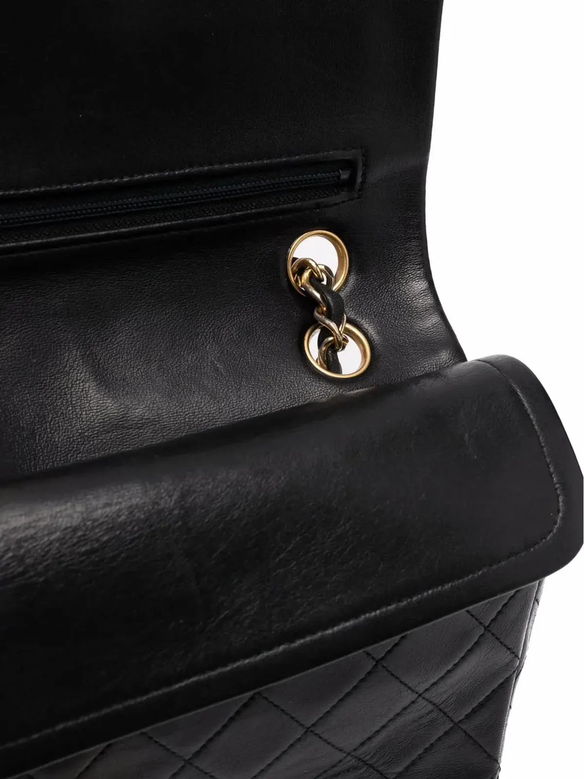 CHANEL Pre-Owned 小型ダブルフラップショルダーバッグ - ブラック - 画像4