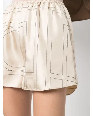 TOTEME モノグラムシルクショートパンツ - サムネイル5