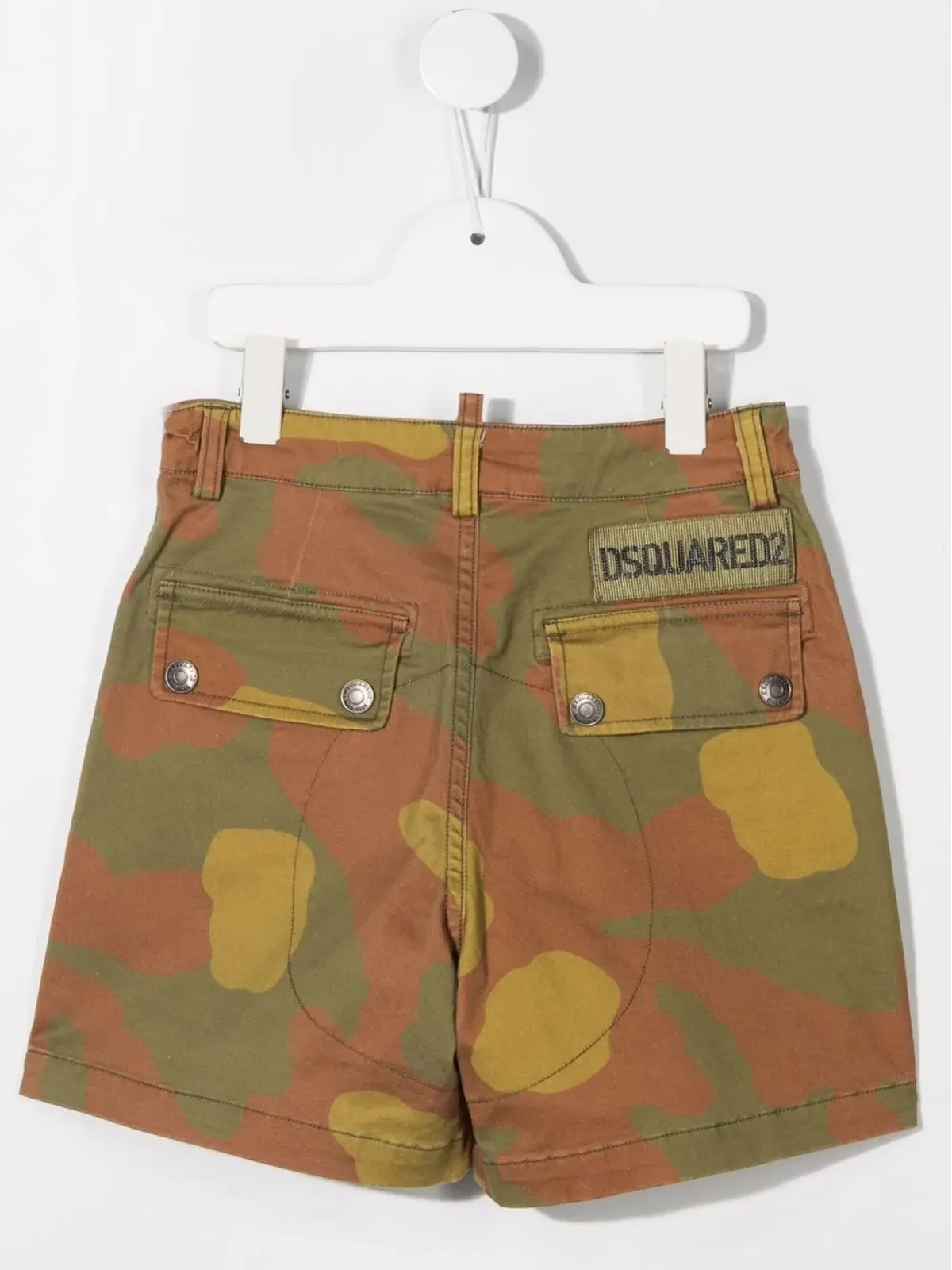 DSQUARED2 KIDS カモ柄コットンショーツ - グリーン - 画像2