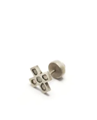 Parts of Four Plus-sign stud earring - Silver - サムネイル2