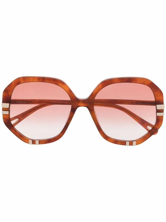 Chloé Eyewear Chloé Eyewear West tinted sunglasses - Orangeの商品画像