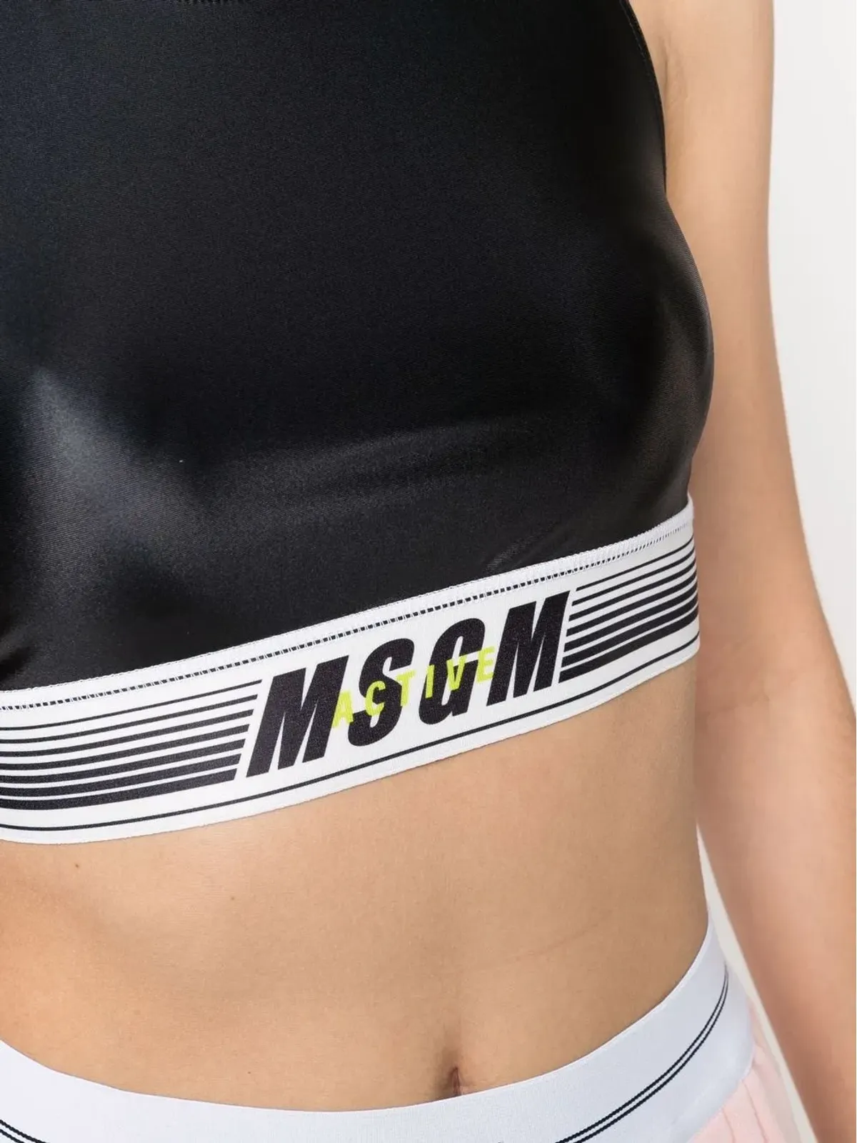 MSGM ロゴ入りアンダーバンドスポーツブラ - 画像5