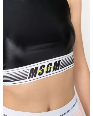 MSGM ロゴ入りアンダーバンドスポーツブラ - サムネイル5