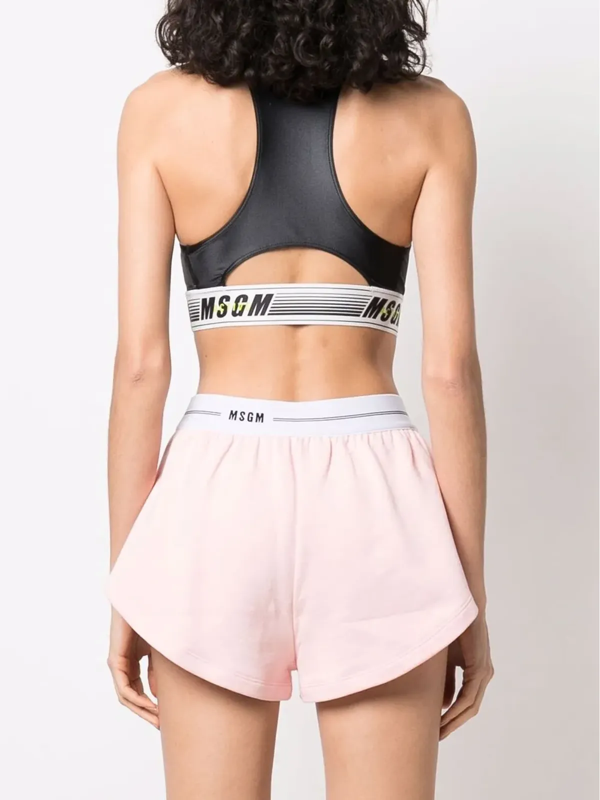 MSGM ロゴ入りアンダーバンドスポーツブラ - 画像4