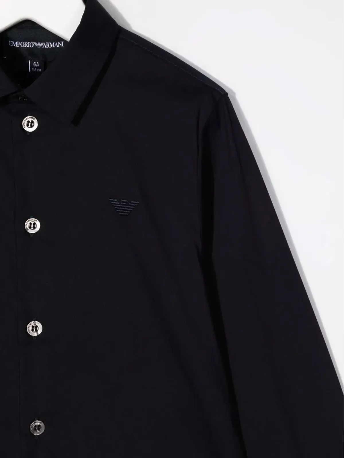 Emporio Armani Kids TEEN ボタンダウンシャツ - ブラック - 画像3