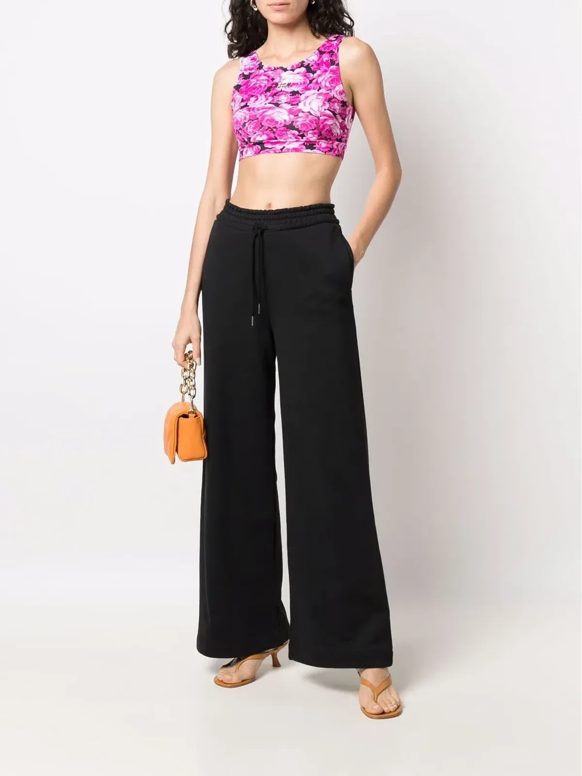 MSGM 花柄クロップタンクトップ - 画像2