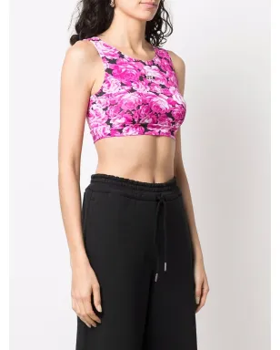 MSGM 花柄クロップタンクトップ - サムネイル3