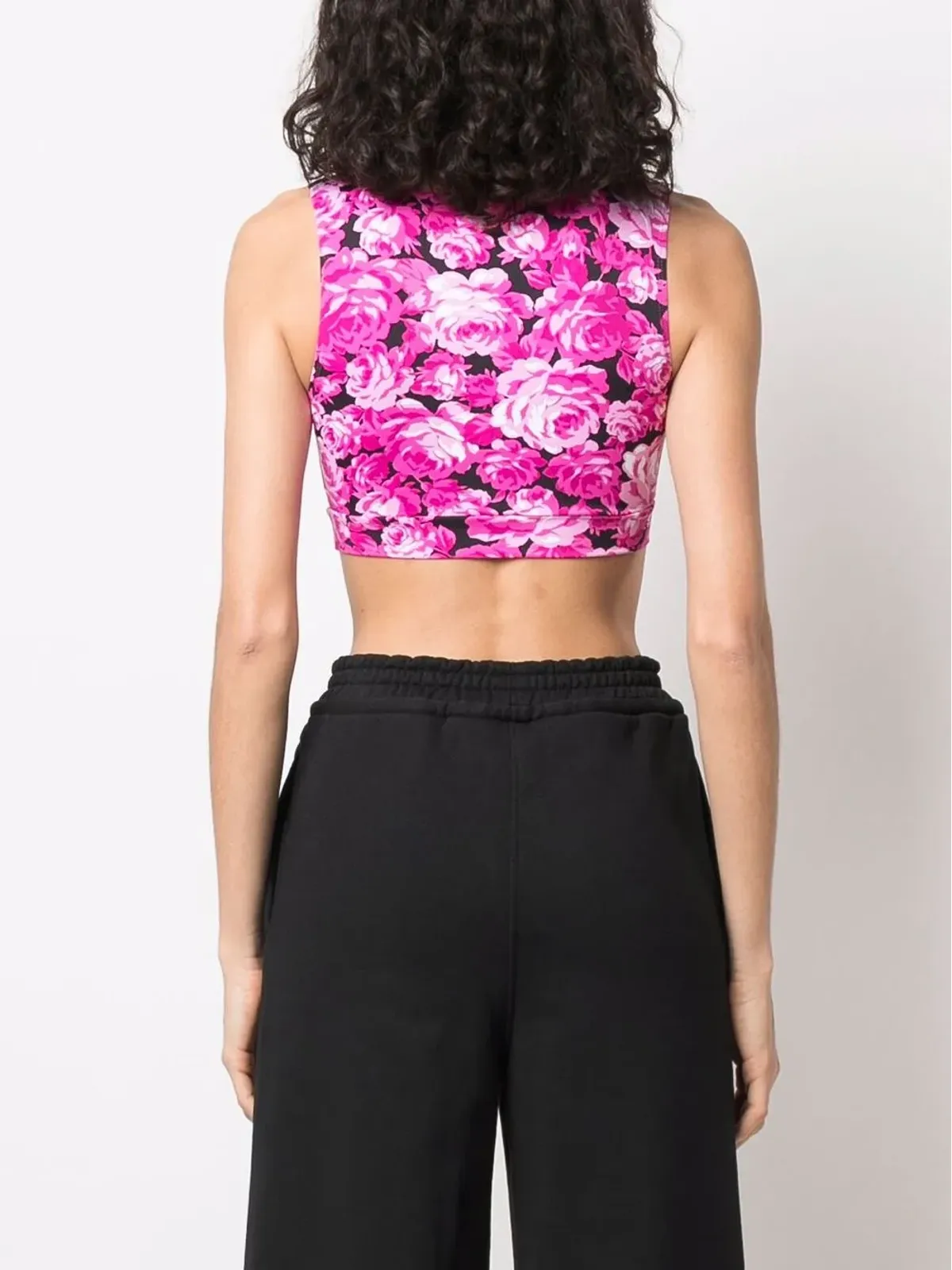 MSGM 花柄クロップタンクトップ - 画像4