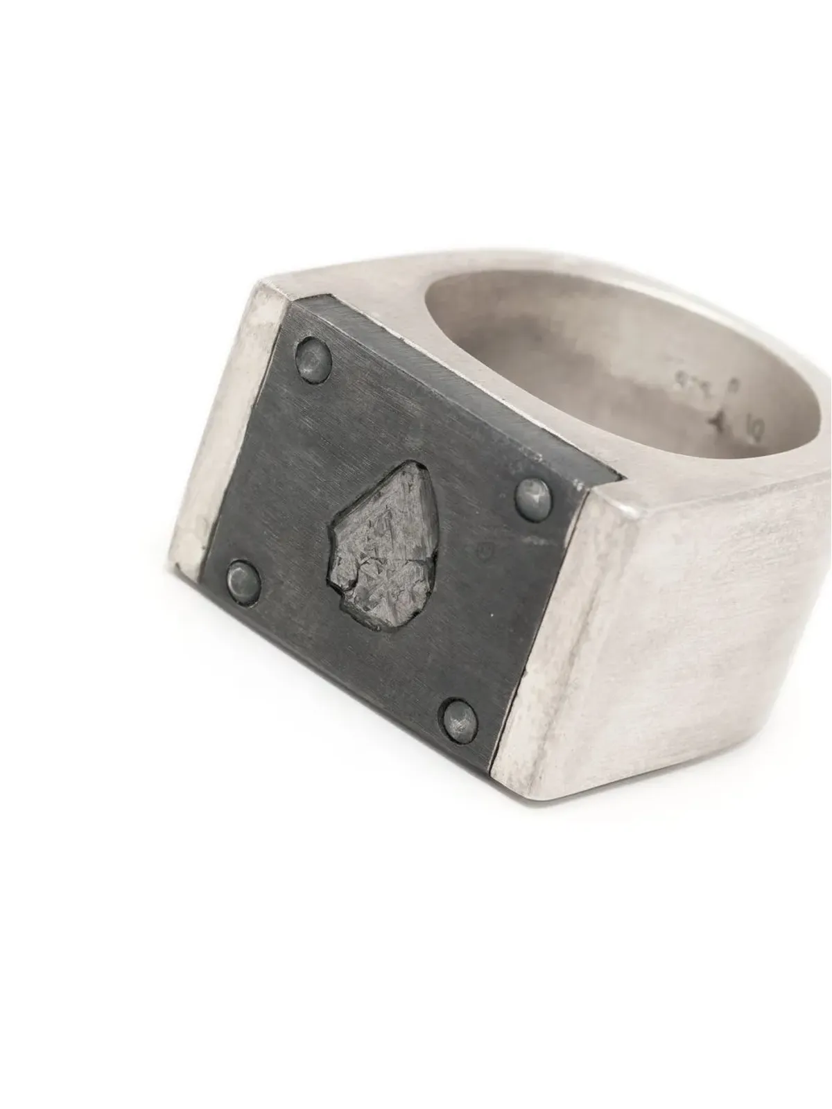 Parts of Four Plate diamond-fragment ring - Silver - 画像3