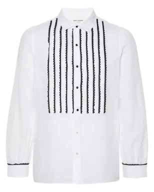 Saint Laurent コントラストレースディテールシャツ - サムネイル1