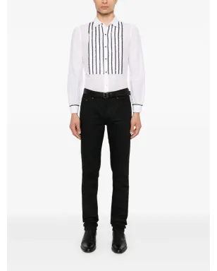 Saint Laurent コントラストレースディテールシャツ - サムネイル2