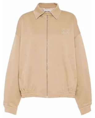 Miu Miu オーバーサイズ コットン ブルゾンジャケット - サムネイル1