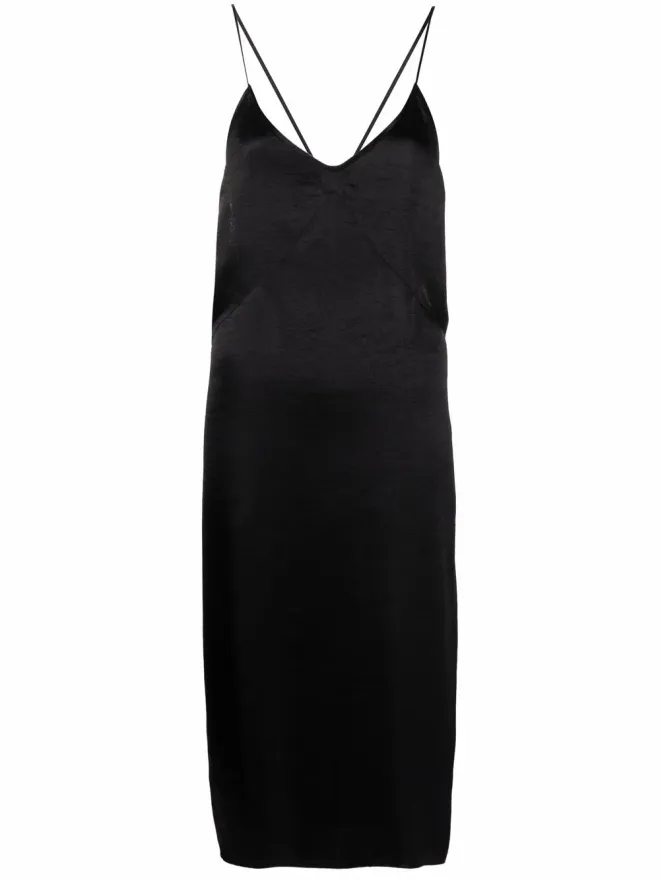 Dsquared2 DSQUARED2 satin-finish midi dress - Blackの商品画像