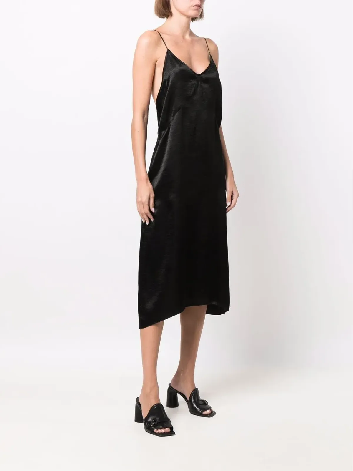 DSQUARED2 satin-finish midi dress - Black - 画像3