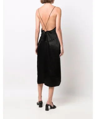 DSQUARED2 satin-finish midi dress - Black - サムネイル4