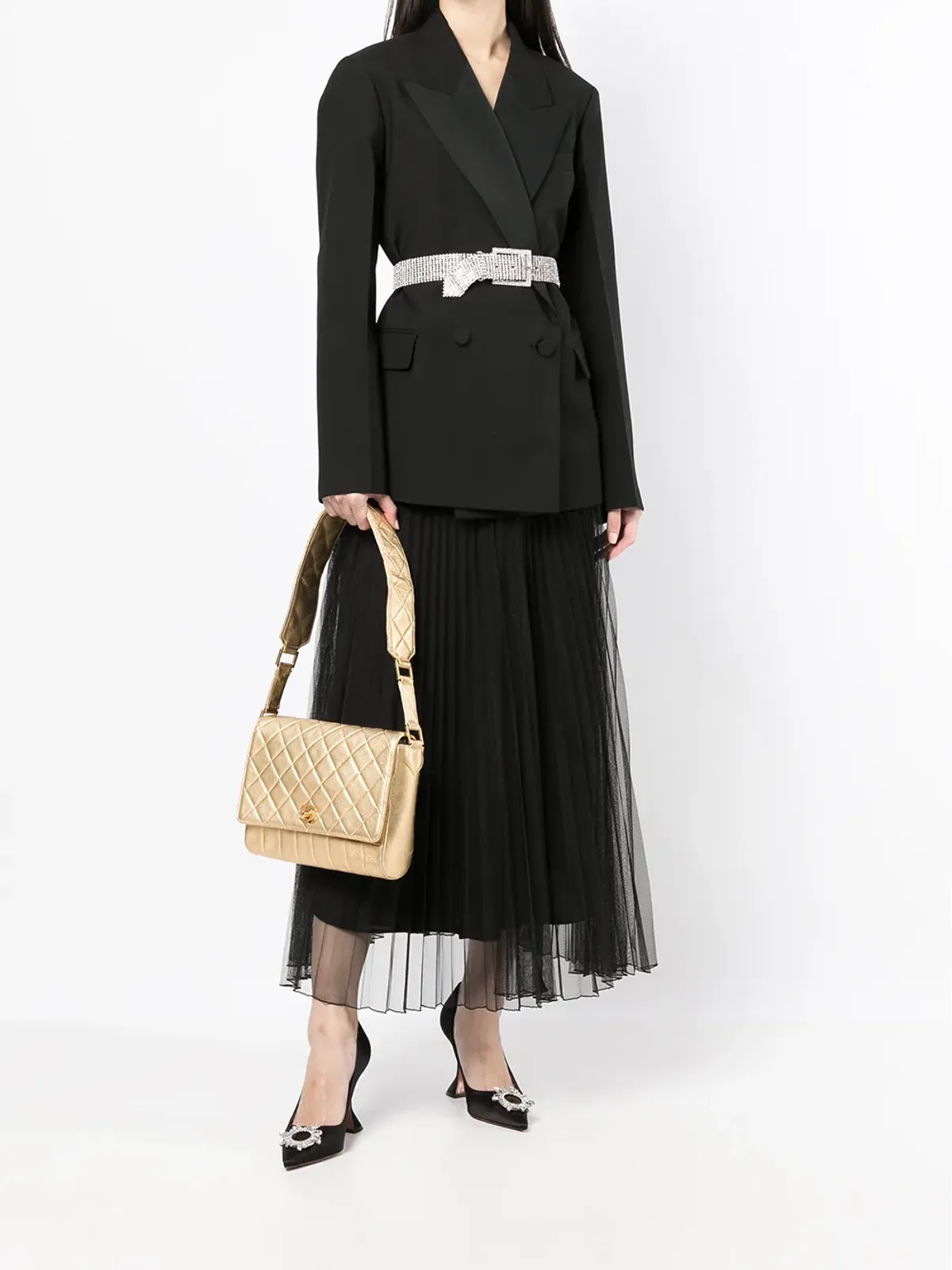 CHANEL Pre-Owned 1989-1991 キルテッドショルダーバッグ - ゴールド - 画像2