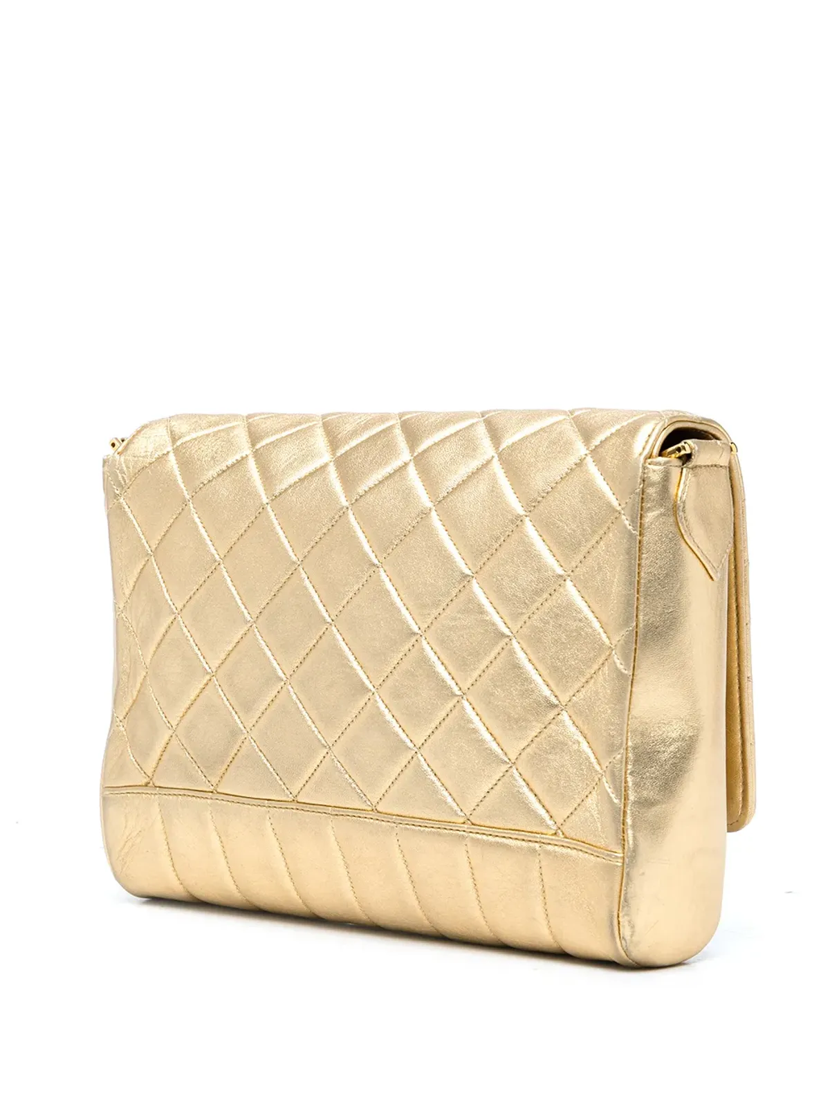 CHANEL Pre-Owned 1989-1991 キルテッドショルダーバッグ - ゴールド - 画像3