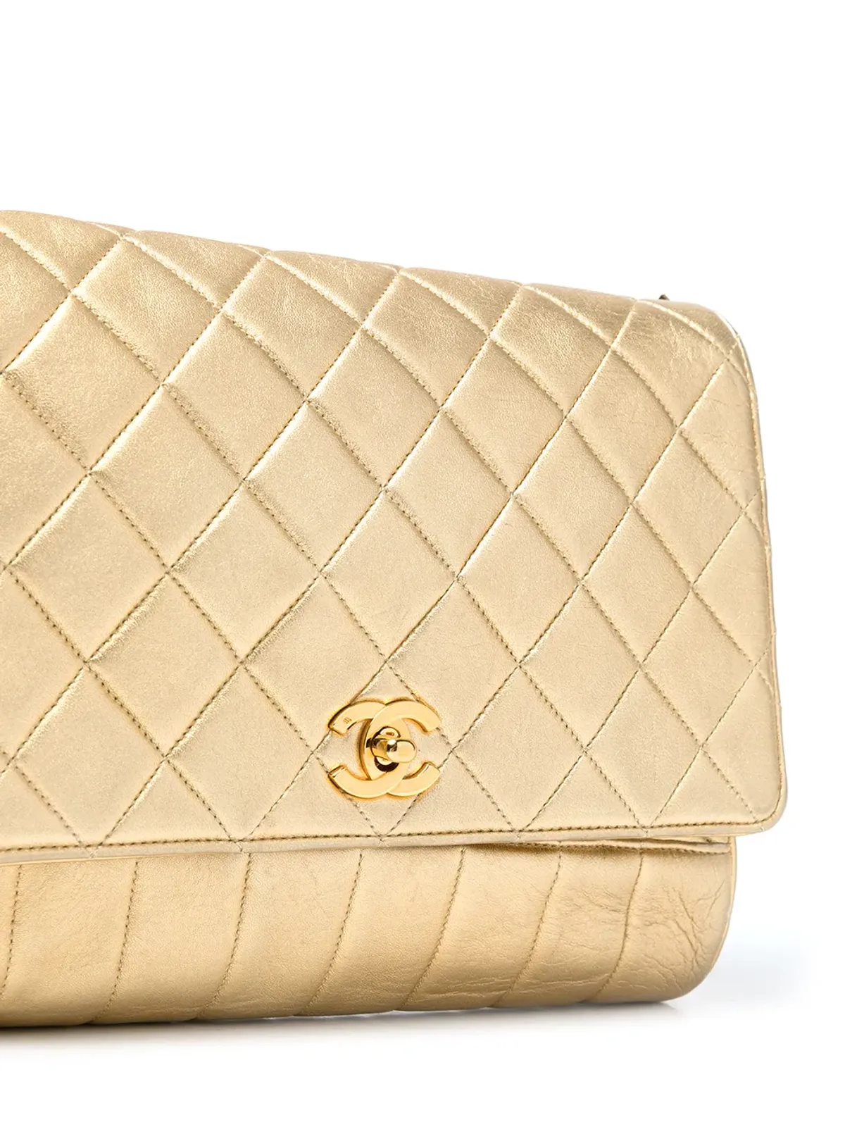 CHANEL Pre-Owned 1989-1991 キルテッドショルダーバッグ - ゴールド - 画像4