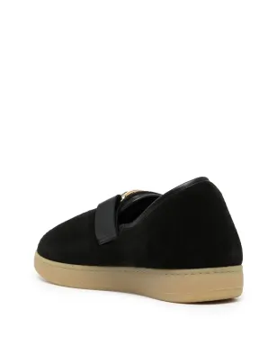 Lanvin ベルベット ロゴバックル スリッパ ブラック - サムネイル3